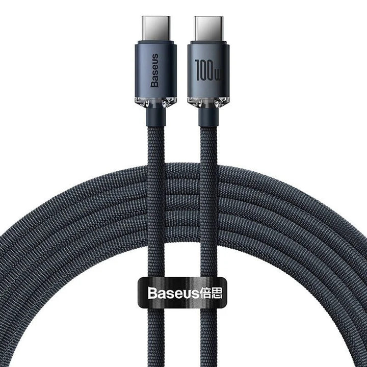 Kabel przewód USB-C PD 2.0 1,2m Baseus Crystal CAJY000601 Quick Charge 3.0 100W