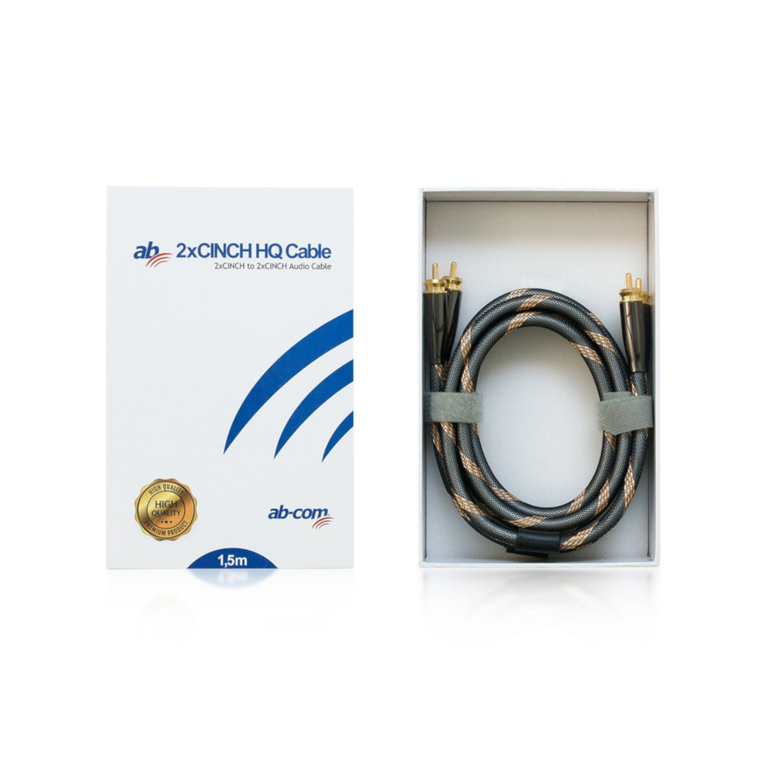 Połączeniowym kabel audio HQ 2x CINCH-CINCH długość 1,5m