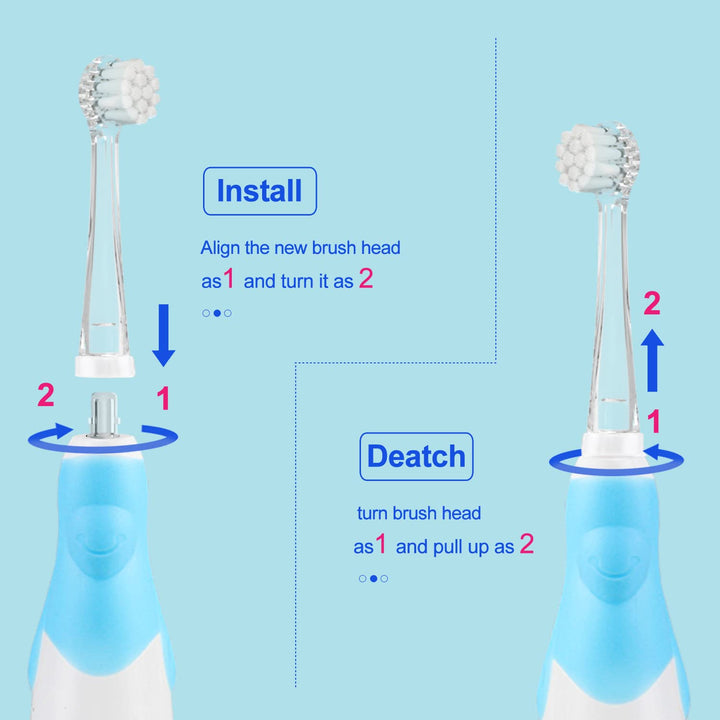 Zestaw zapasowych szczoteczek do SG-513, SG-977 SEAGO, 4 szt., kolor transparentny, SG-513 Refill