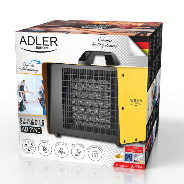 Nagrzewnica ceramiczna 3000W Adler AD 7740 z termostatem