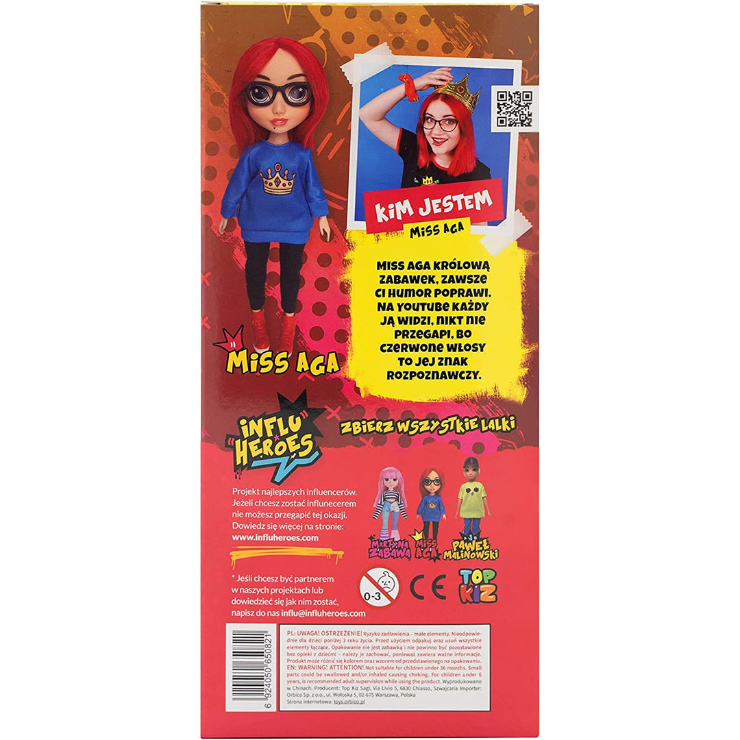Lalka z akcesoriami Influ Heroes Miss Aga wysokość 23 cm