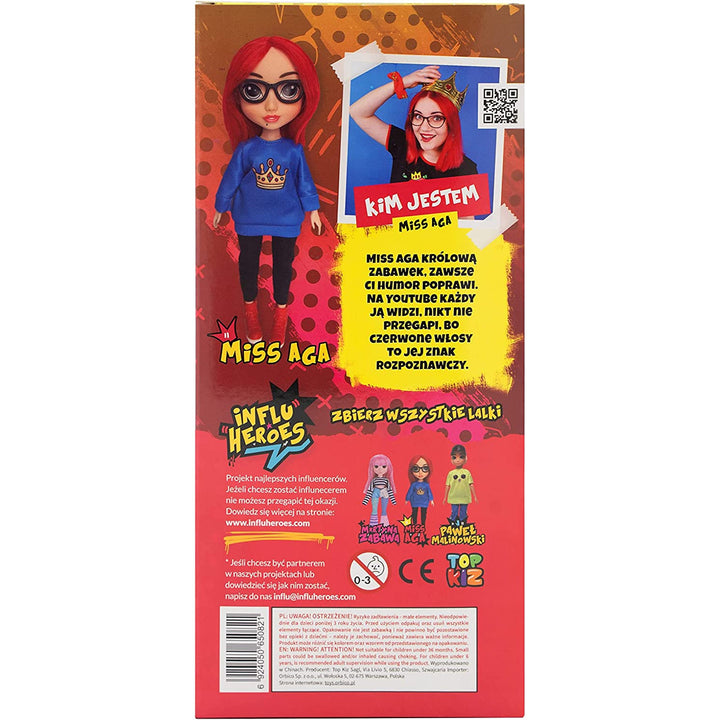 Lalka z akcesoriami Influ Heroes Miss Aga wysokość 23 cm