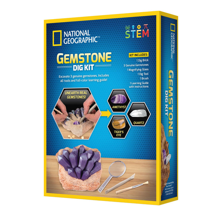 Zestaw National Geographic - Kamienie szlachetne (Gemstone Dig Kit)