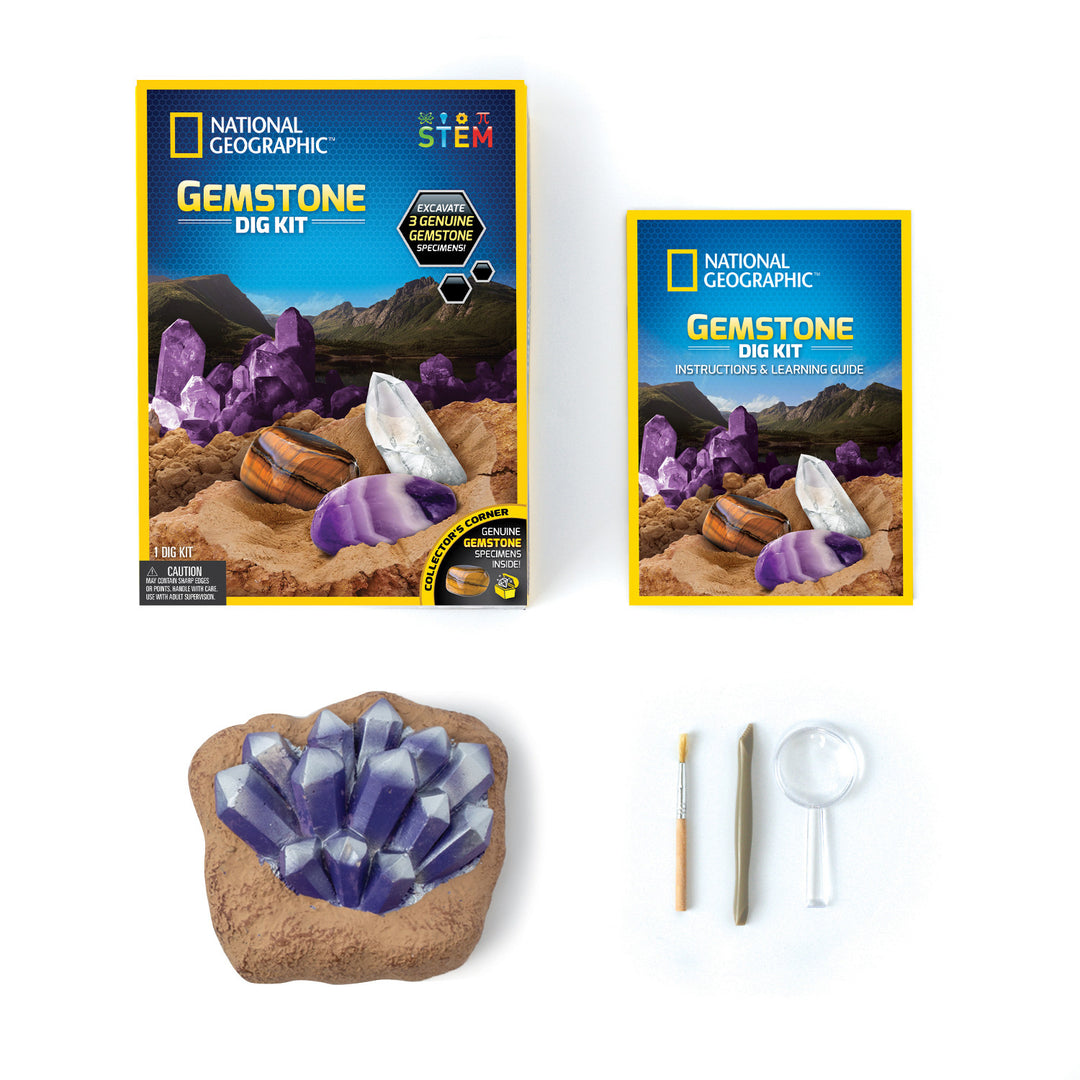 Zestaw National Geographic - Kamienie szlachetne (Gemstone Dig Kit)