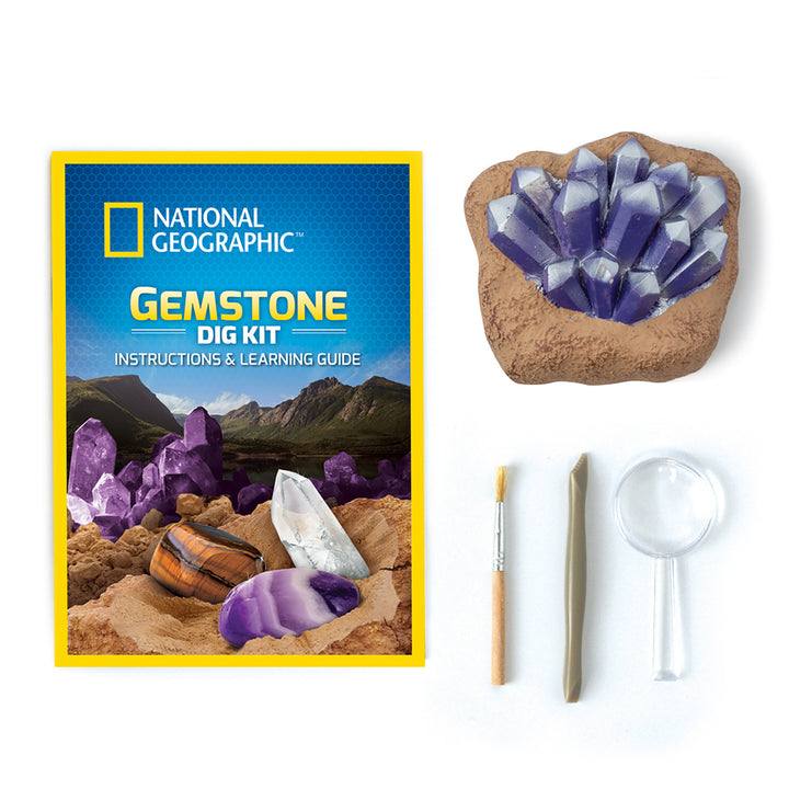 Zestaw National Geographic - Kamienie szlachetne (Gemstone Dig Kit)