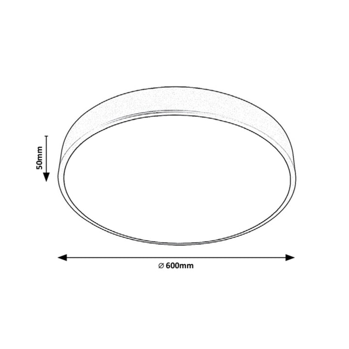 Lampa sufitowa Tesia, ind. Ceil.LED 60W, silver,D60cm - plafon sufitowy