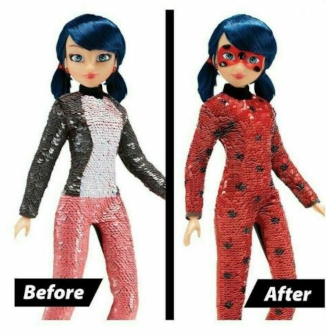 Lalka Biedronka Miraculous Fashion Flip Marinette to Ladybug