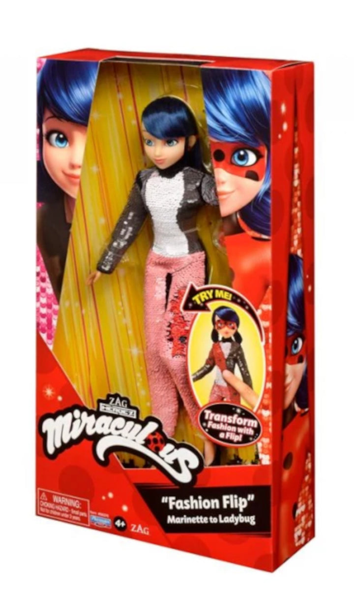 Lalka Biedronka Miraculous Fashion Flip Marinette to Ladybug