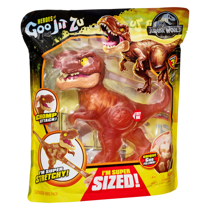 Figurka Heroes of Goo Jit Zu Jurassic World duży dinozaur Supagoo T.Rex - wysokość 19,5 cm