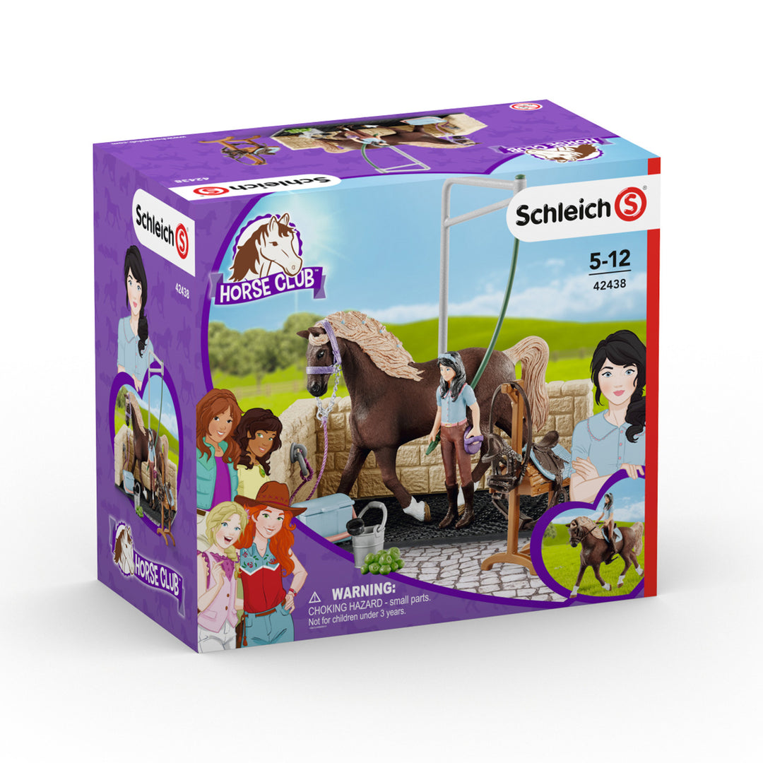 Schleich 42438 Punkt mycia koni HORSE CLUB z Emily i Luną