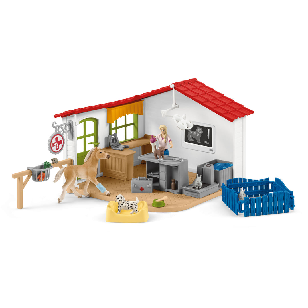 Schleich 42502 Zakład weterynaryjny ze zwierzętami domowymi z serii FARM WORLD