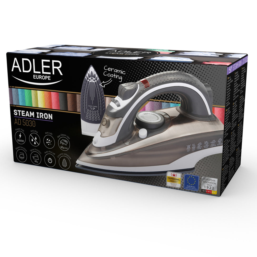 Adler AD 5030 Żelazko ceramiczne, samoczyszczące 3000 W