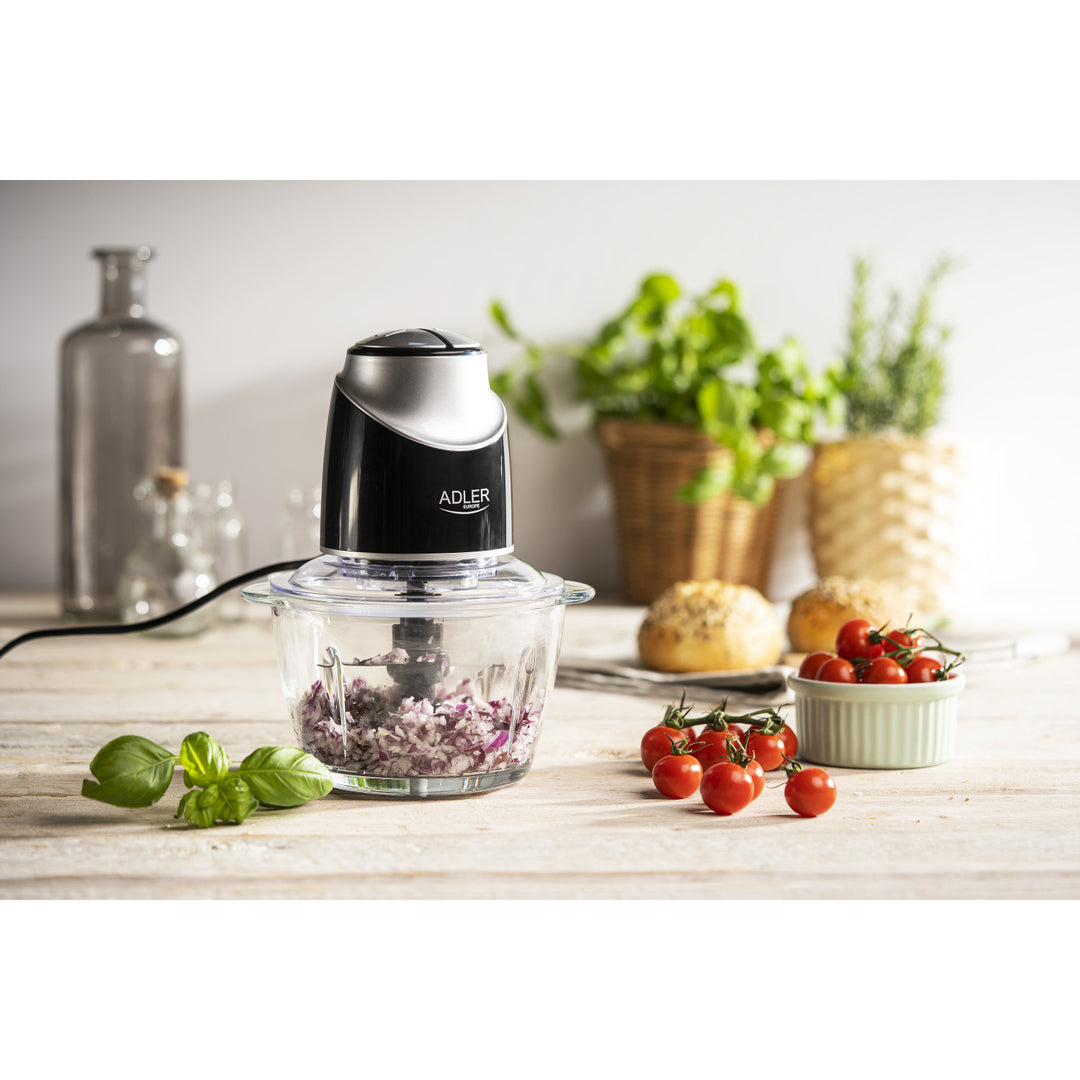 Rozdrabniacz ze szklaną misą Adler AD 4082 300W ostrza ze stali nierdzewnej