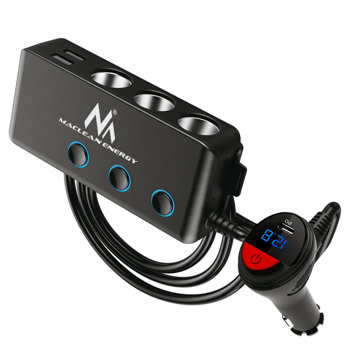 Rozdzielacz gniazda zapalniczki 12-24V 4xusb + kabel