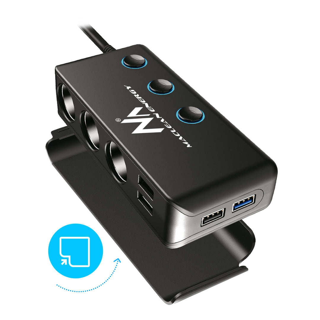 Rozdzielacz gniazda zapalniczki 12-24V 4xusb + kabel