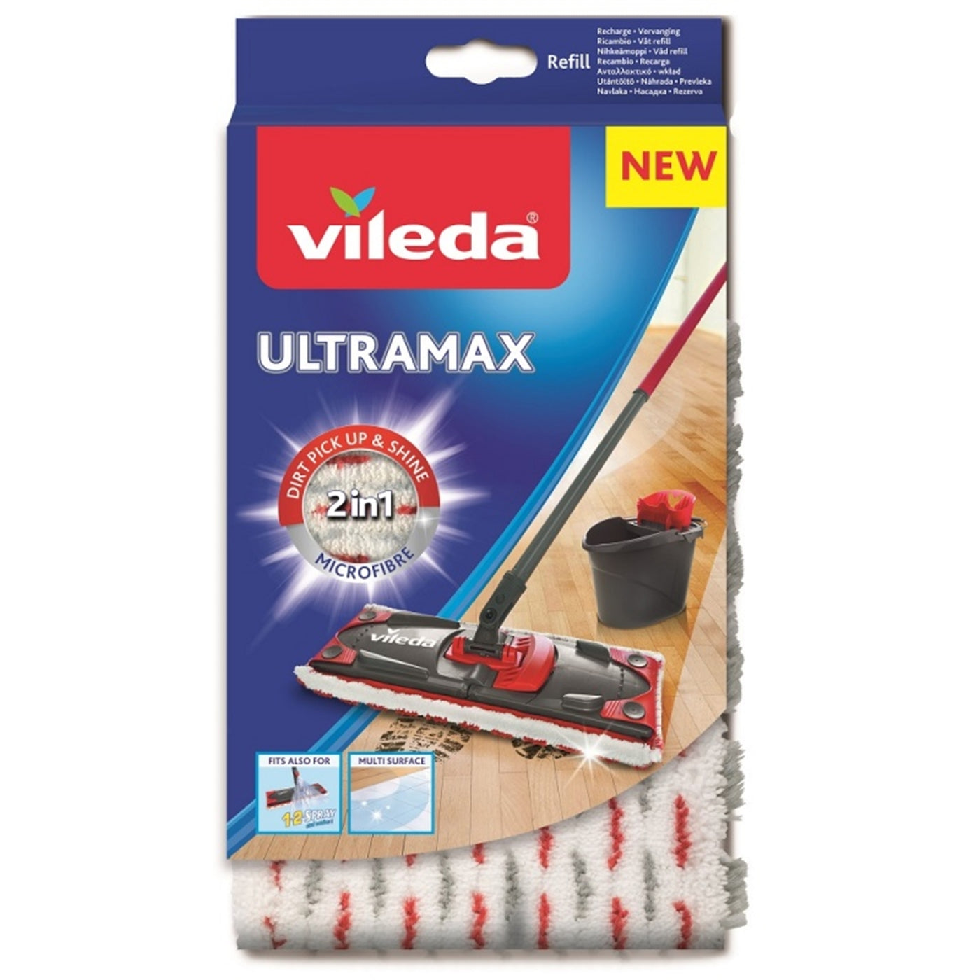 Vileda Ultramax mop z drązkiem + dodatkowy wkład do mopa