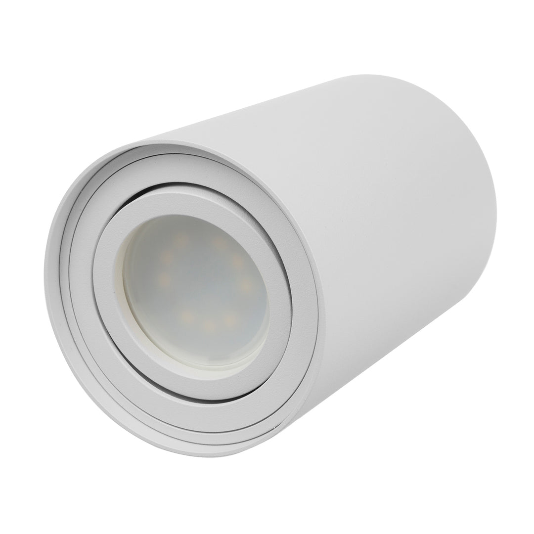 Plafon okrągły Maclean biały MCE422 + żarówka LED GU10 5W 4000K