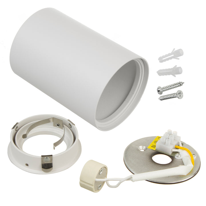Plafon okrągły Maclean biały MCE422 + żarówka LED GU10 5W 4000K