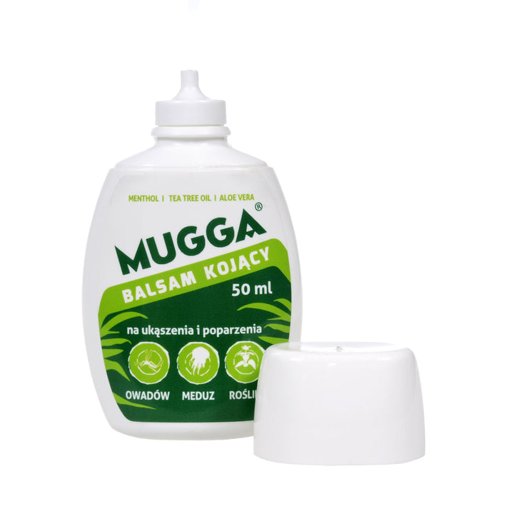 Mugga spray 9,5% 75 ml na komary kleszcze + Balsam kojący 50ml