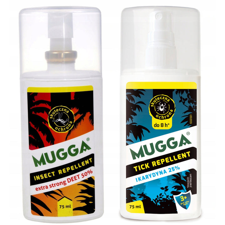 Zestaw Mugga Spray 50% Deet75ml + 25% Ikarydyna 75ml