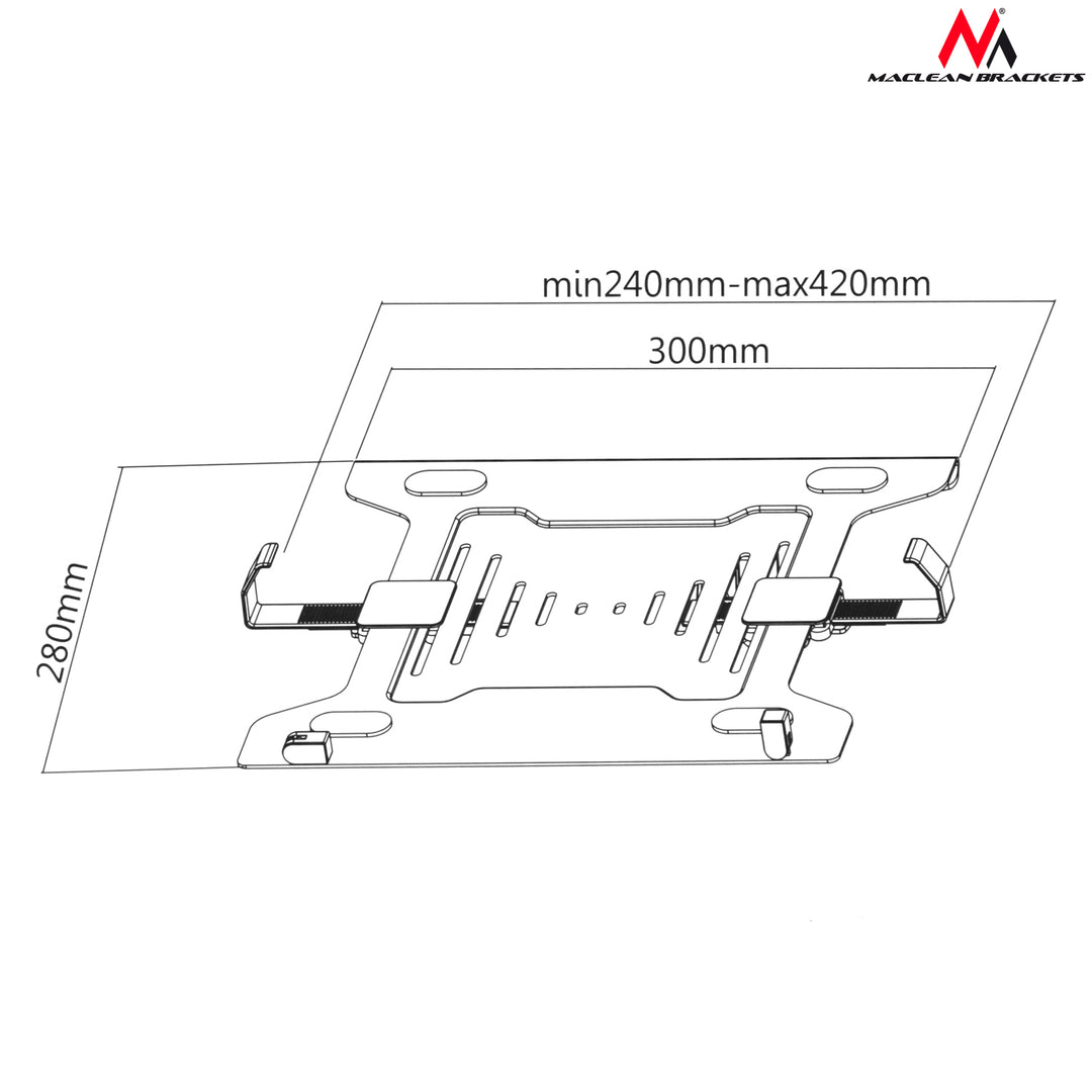 Obrotowy stolik uchwyt do laptopa Maclean MC-860 + MC-764