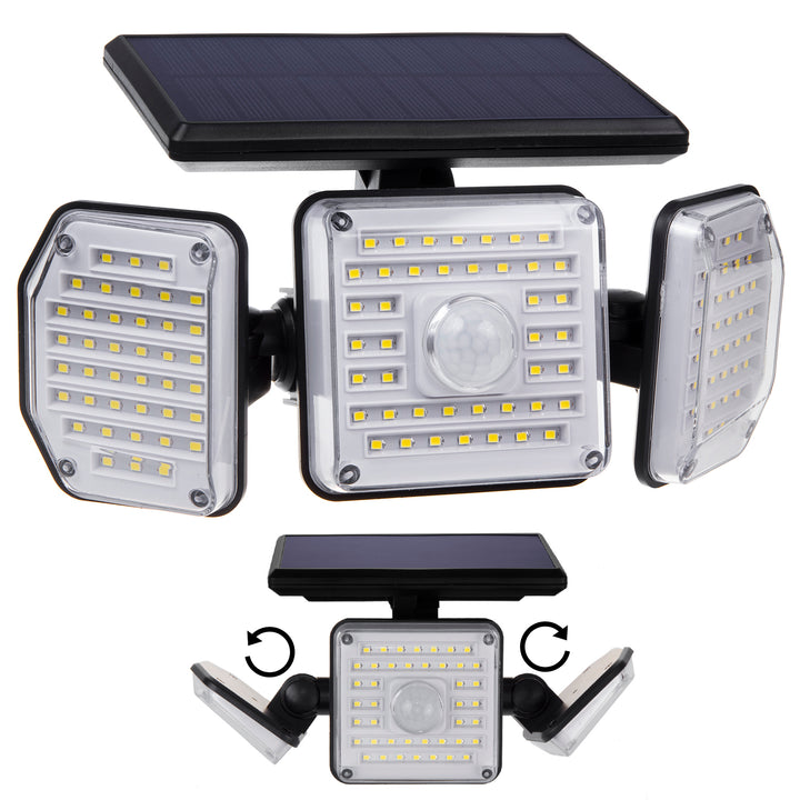 Solarna lampa LED z czujnikiem ruchu Maclean IP65, 4W, 320lm, 4000K, Li-ion 1200 mAh, 3 tryby pracy MCE615