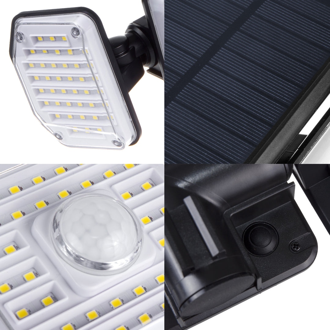 Solarna lampa LED z czujnikiem ruchu Maclean IP65, 4W, 320lm, 4000K, Li-ion 1200 mAh, 3 tryby pracy MCE615