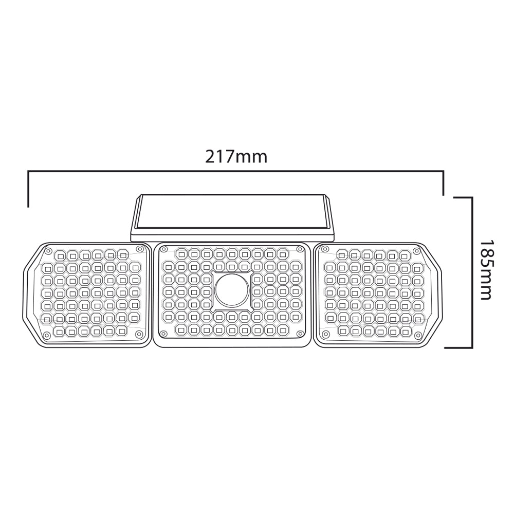 Solarna lampa LED z czujnikiem ruchu Maclean IP65, 4W, 320lm, 4000K, Li-ion 1200 mAh, 3 tryby pracy MCE615