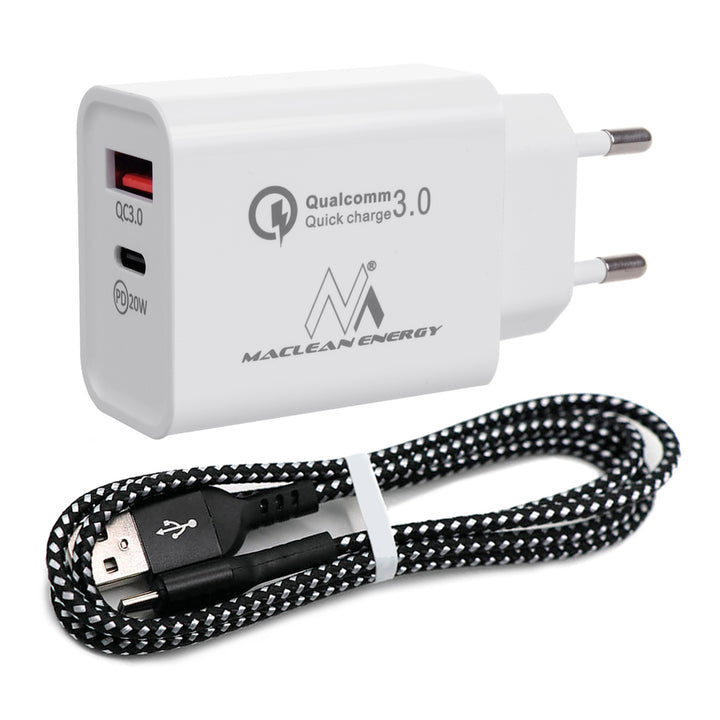 Ładowarka sieciowa 20W Quick Charge Power Delivery USB Type-C plus kabel 1m