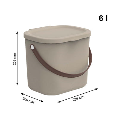 Pojemnik do przechowywania Rotho Albula 6 litrów - kolor cappuccino