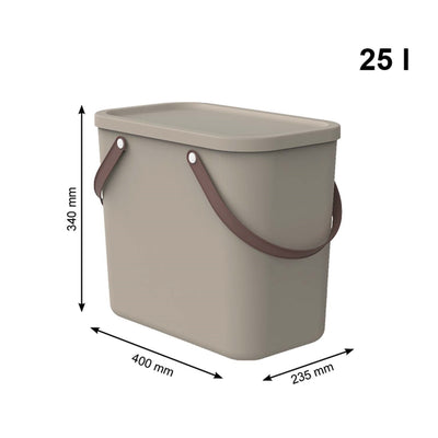 Pojemnik do przechowywania Rotho Albula 25 litrów - kolor cappuccino