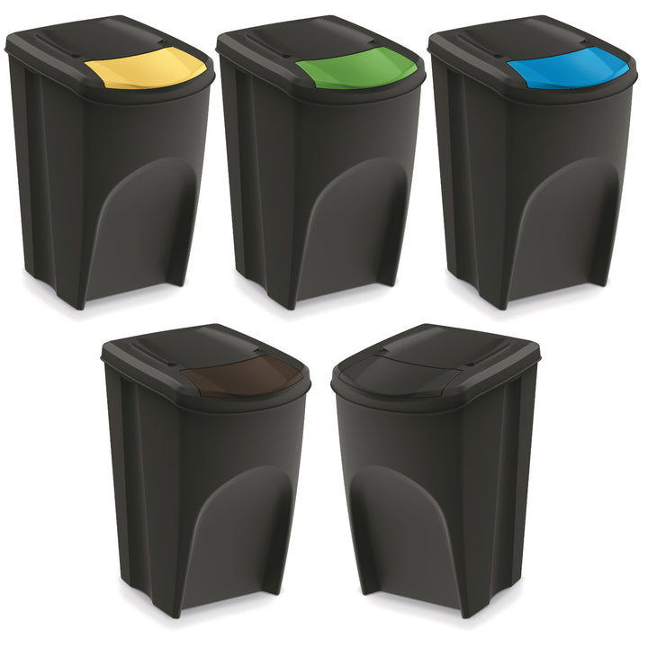 Kosz na śmieci Keden SORTI BOX 5x35l - czarny recykling