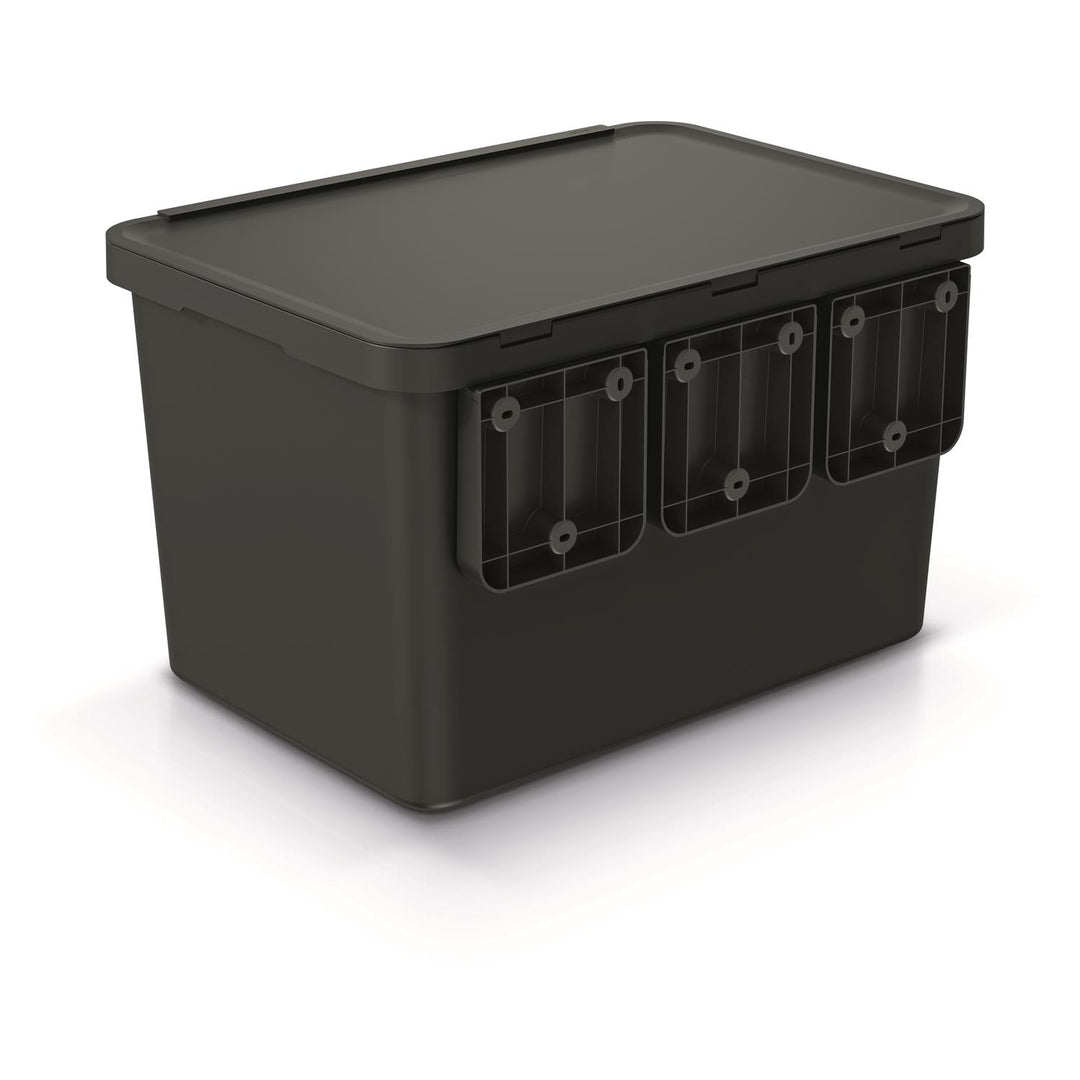 Kosz na śmieci Keden SYSTEMA 4x10 litrów - czarny recykling