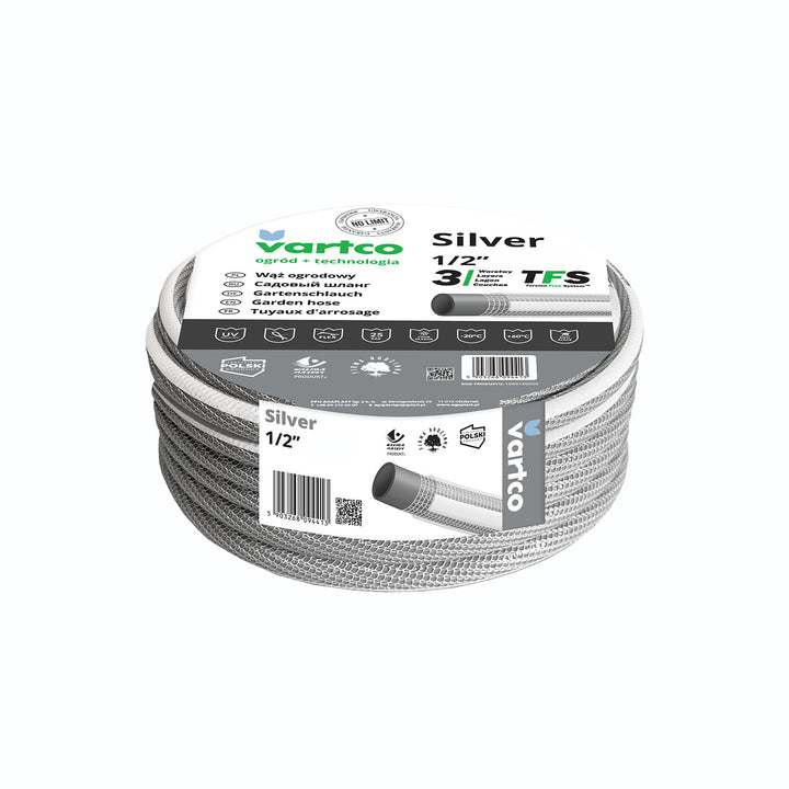 Wąż ogrodowy 3-warstwowy Vartco Silver TFS 1/2" 20m