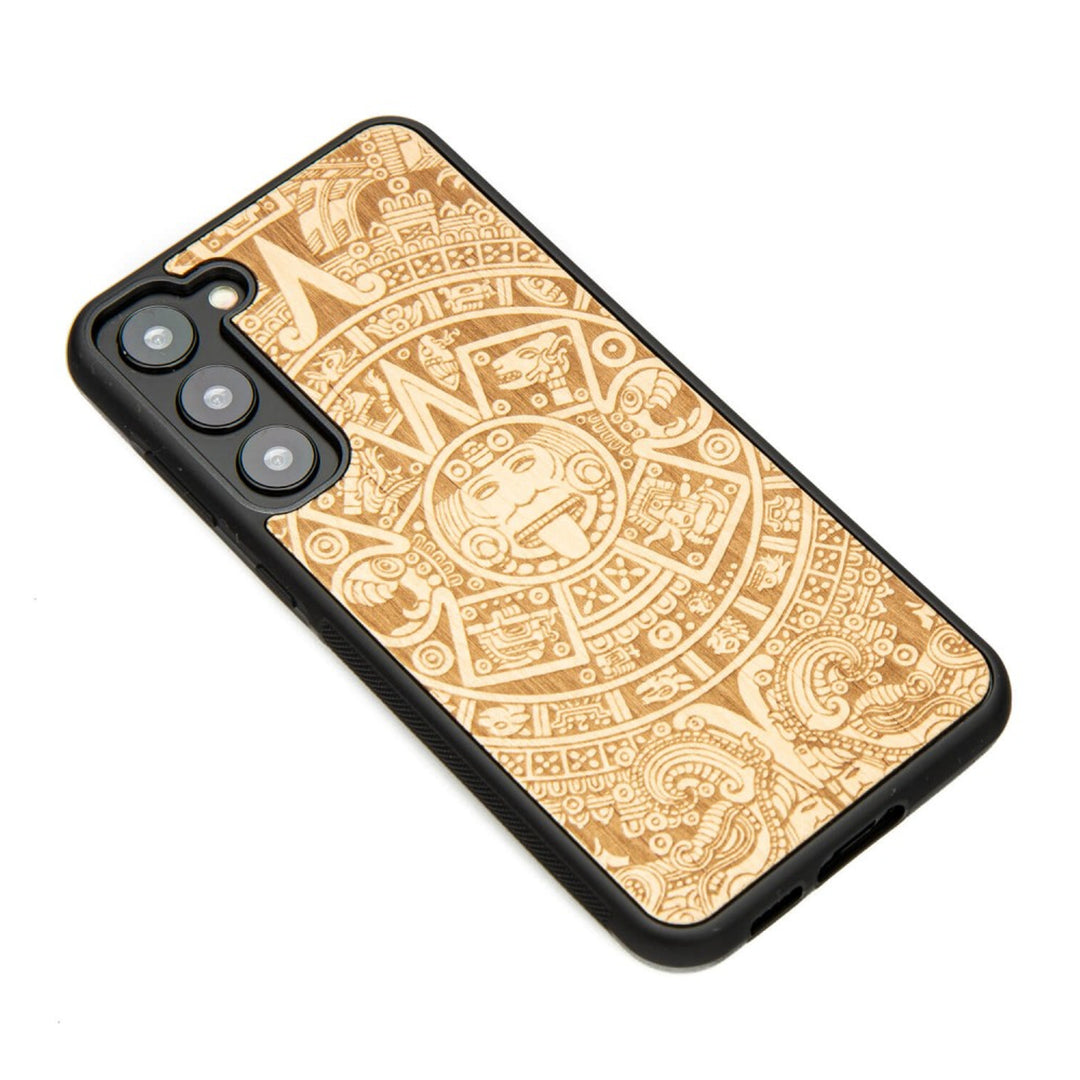 Drewniane Etui Bewood Samsung Galaxy S23 Plus KALENDARZ AZTECKI ANIEGRE