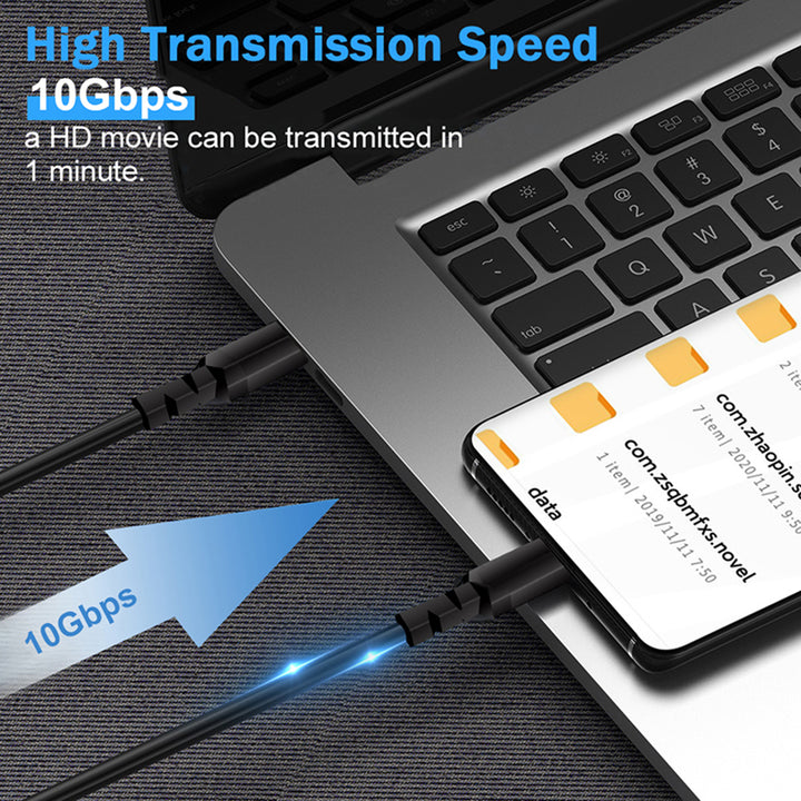 Kabel 2 x USB-C 100W Maclean, wspierający PD, przesył danych do 10Gbps, 5A, , czarny, dł. 2m, MCE492