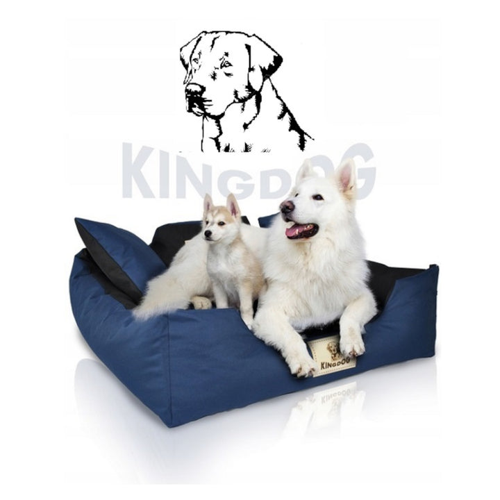 Legowisko dla psa kota 145x115 cm KingDog KIN145/115C-SZ szaro-czarne