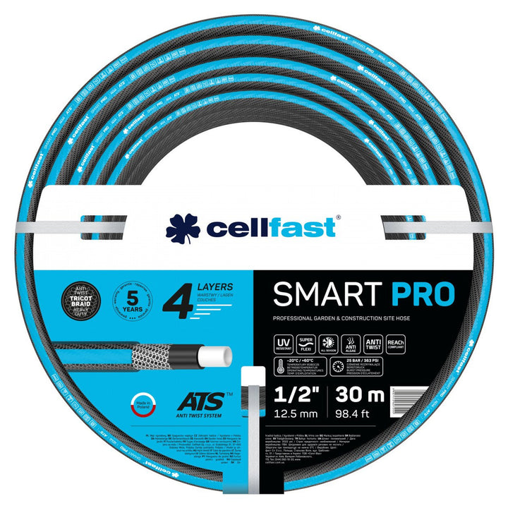 Wąż ogrodowy CELLFAST SMART PRO ATS 1/2" 30m 13-401 4-warstwowy