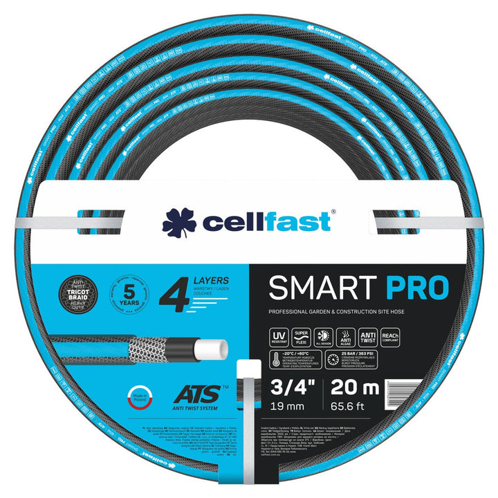 Wąż ogrodowy CELLFAST SMART PRO ATS 3/4" 20m 13-420 4-warstwowy