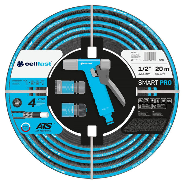 Zestaw zraszający SMART PRO ATS 13-490 wąż 1/2" 20m, zraszacz pistoletowy HYDRON