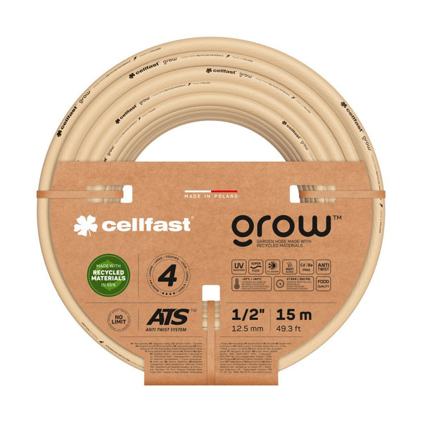 Wąż ogrodowy CELLFAST GROW 13-500 1/2" 15m 4-warstwowy