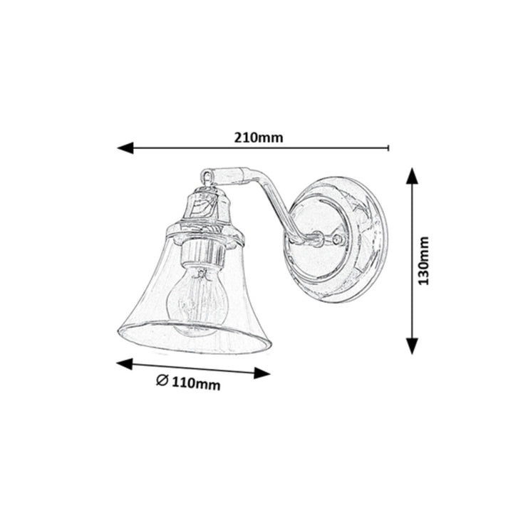 Kinkiet łazienkowy lampa RABALUX ANTOINE 3207 E14 IP44