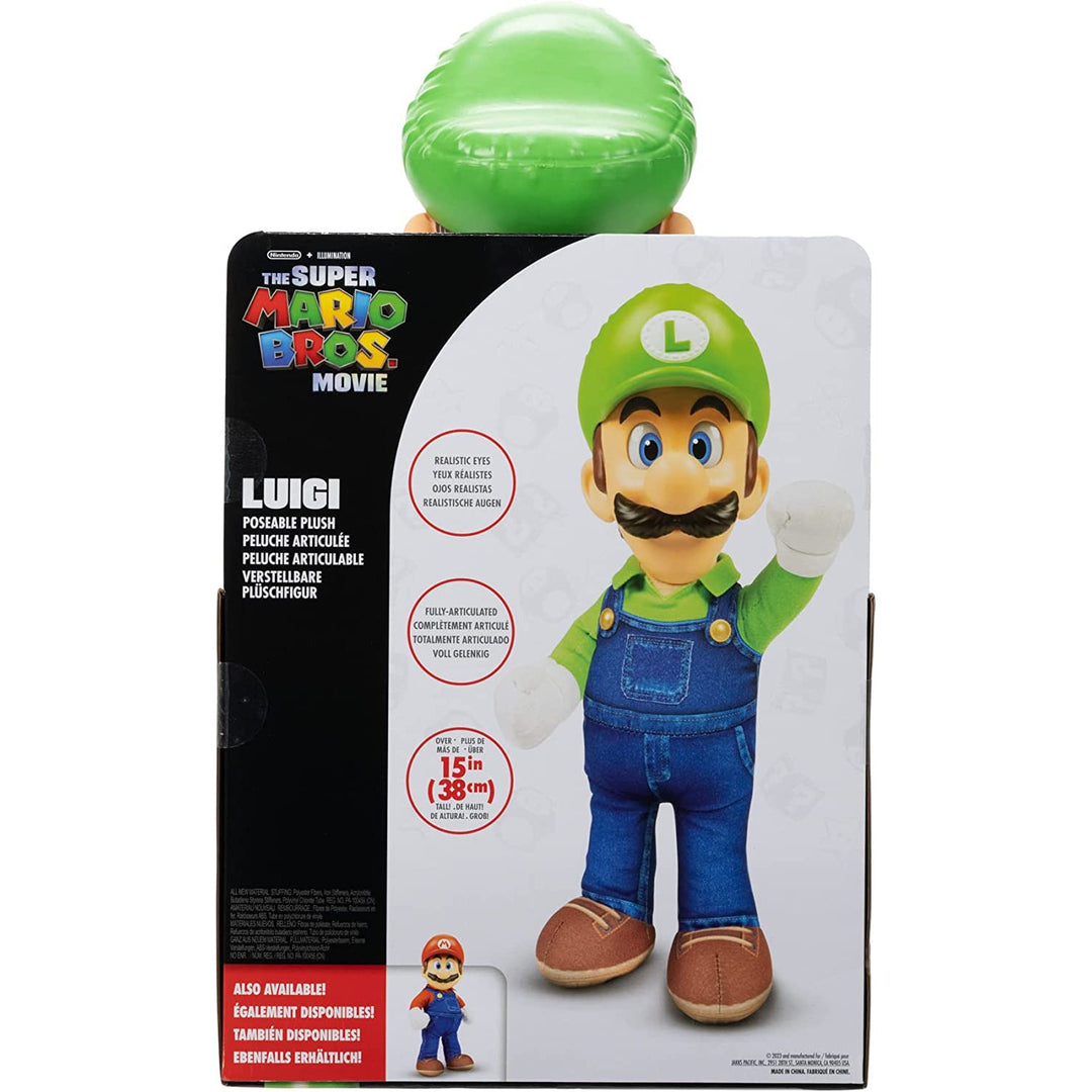 SUPER MARIO Movie Luigi, pluszak, maskotka z bajki, 30 cm