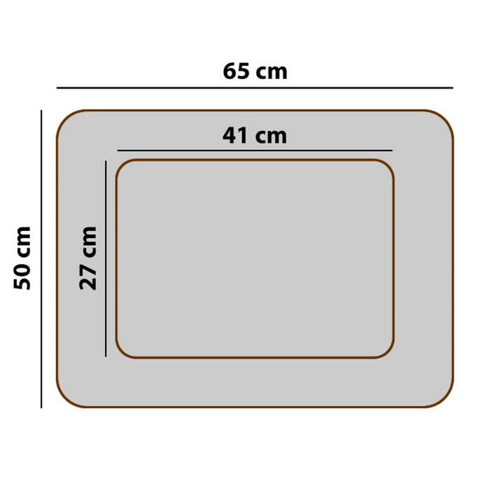 Legowisko dla psa Sofa Mallorca Comfort w kolorze brązowym z białym wykończeniem 65x50 cm