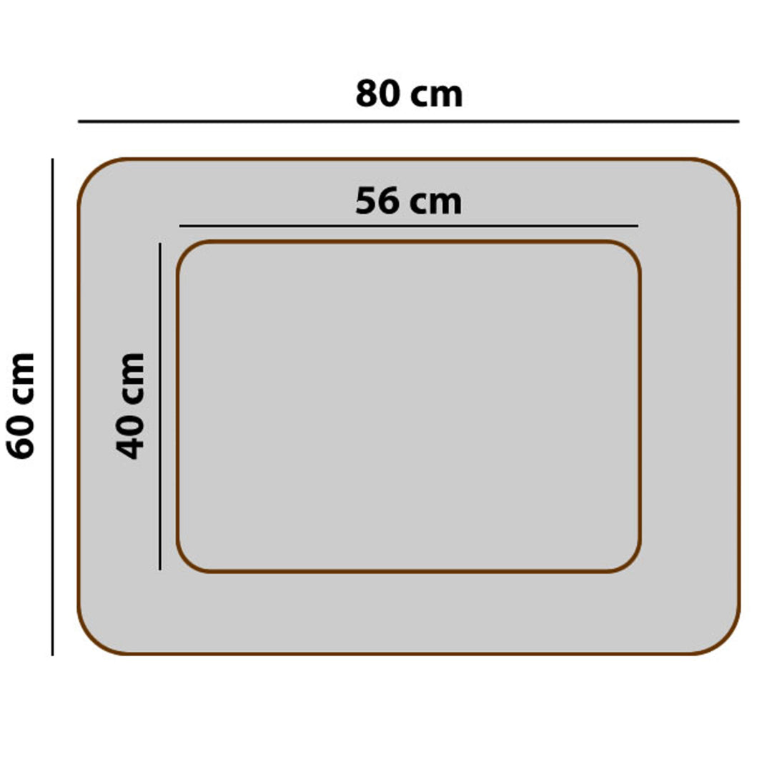 Legowisko dla psa Sofa Mallorca Comfort w kolorze beżowym z czarnym wykończeniem 80x60 cm