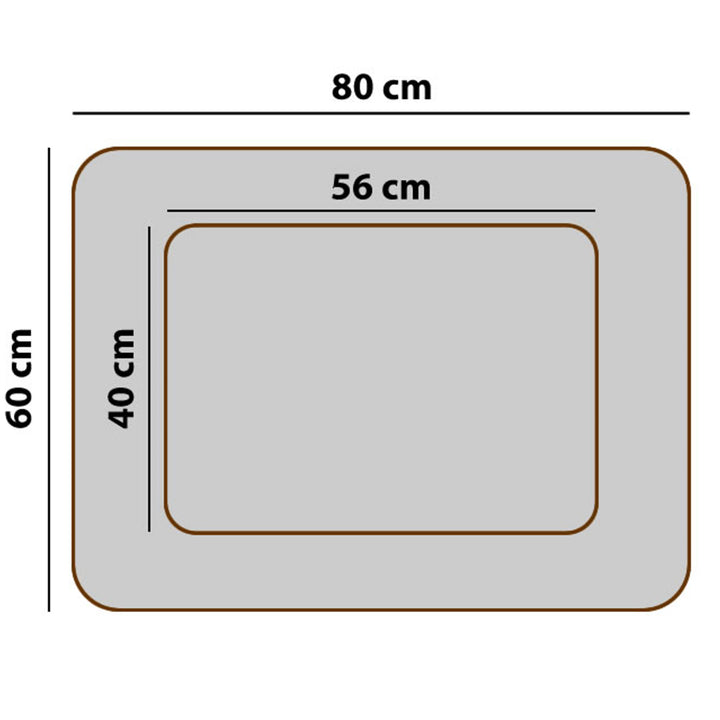 Legowisko dla psa Sofa Mallorca Comfort w kolorze jasnoszarym z białym wykończeniem 80x60 cm