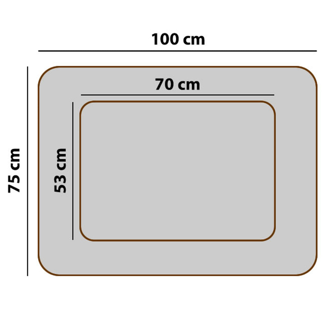 Legowisko dla psa Sofa Mallorca Comfort w kolorze brązowym z białym wykończeniem 100x75 cm