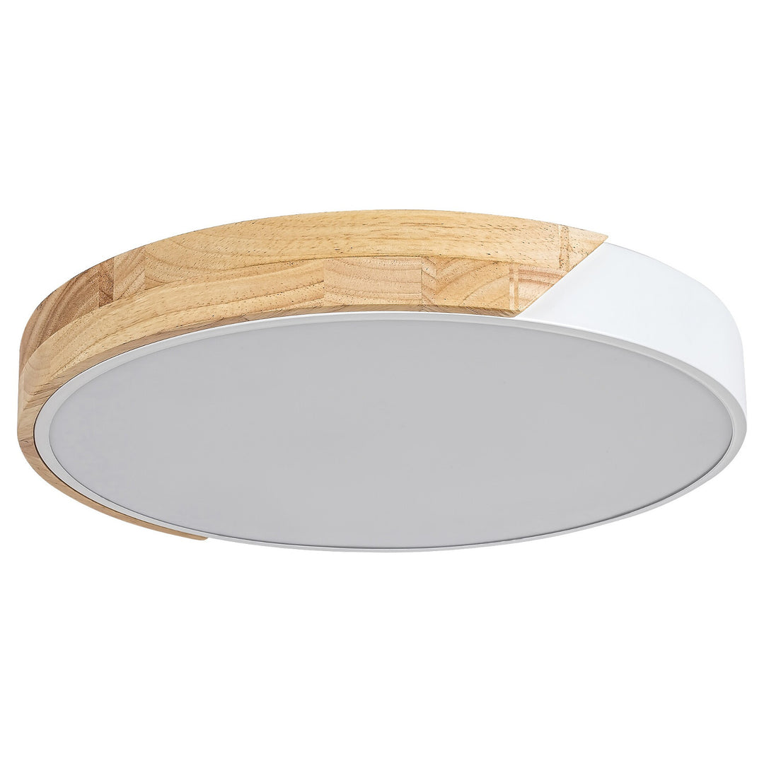 Lampa sufitowa Rabalux Maple 3527 biały mat 24W metal i drewno