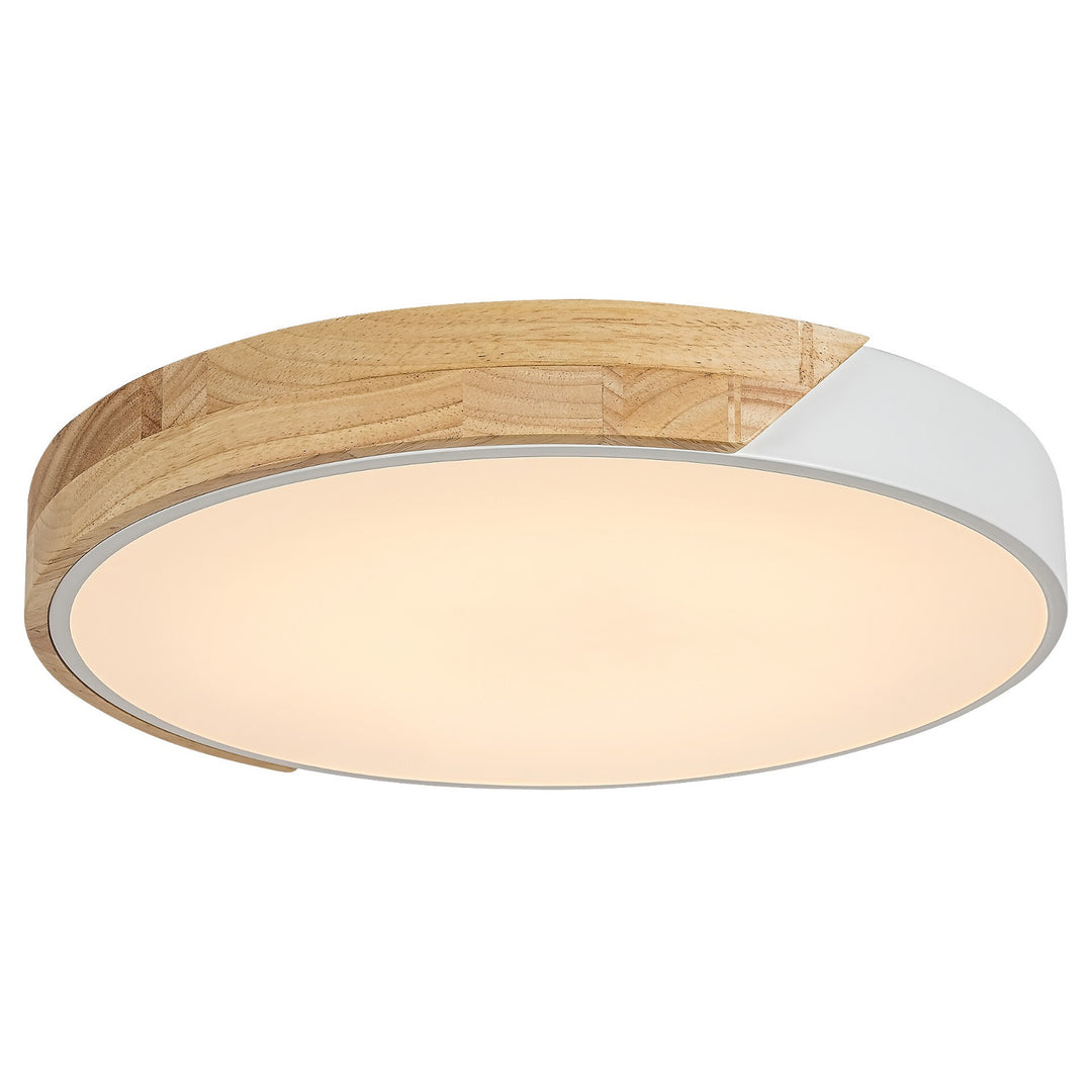 Lampa sufitowa Rabalux Maple 3527 biały mat 24W metal i drewno