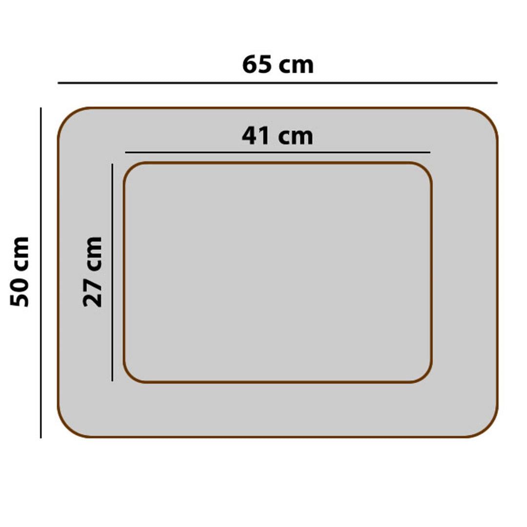 Legowisko dla psa Sofa Valencia Orthopedic w kolorze granatowym z czerwonym wykończeniem 65x50cm